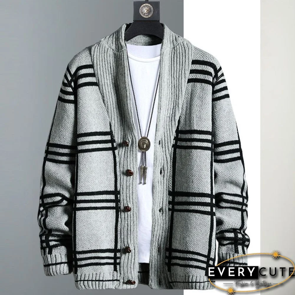 Striped Hip Hop Sweater Coat