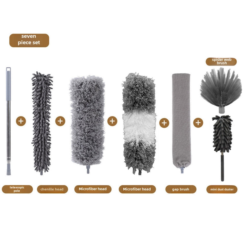 Feather Duster Household Super Long Dust Duster Car Household Cleaning Dust Duster Retractable Pole Dust Duster