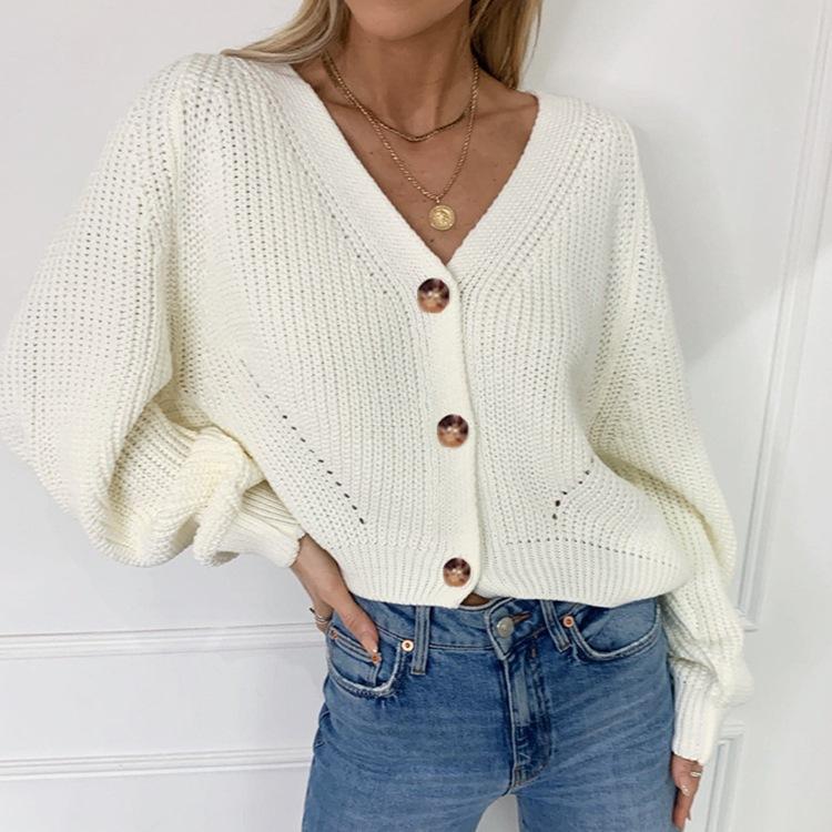  thdmladies Deep V-neck Knit Cardigan thedmladies
