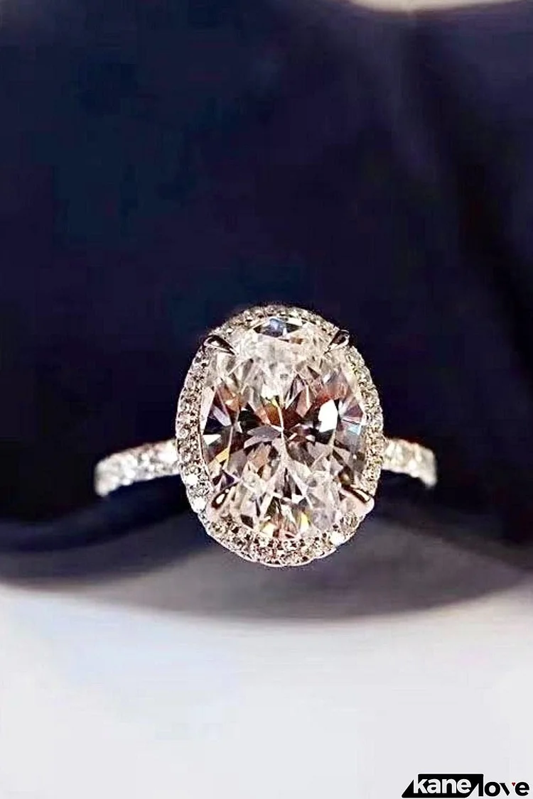 2 Carat Moissanite 18k Platinum-Plated Ring