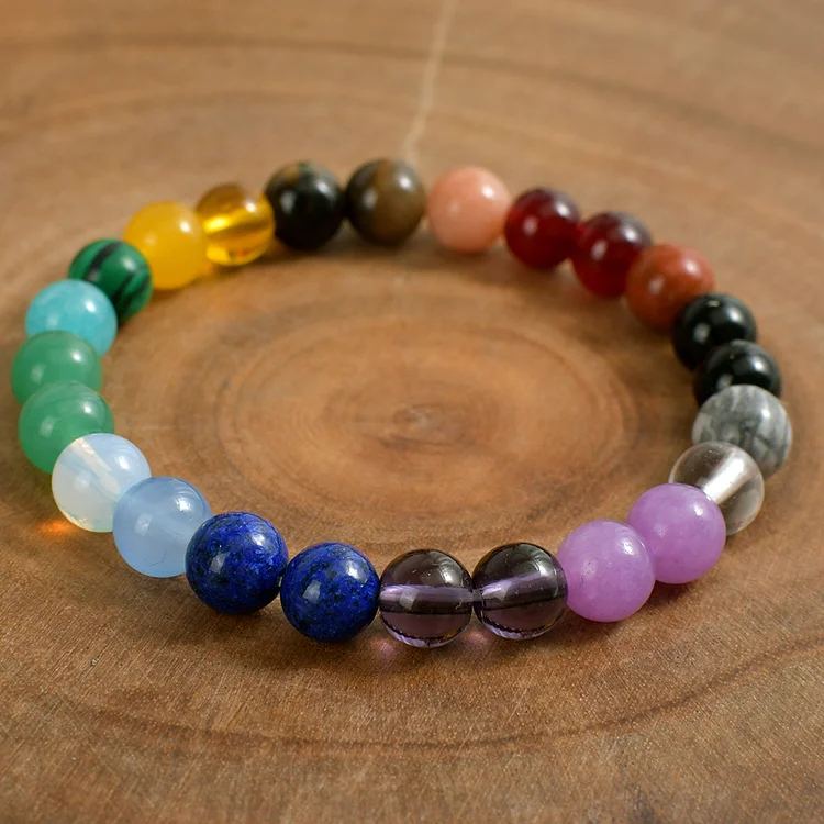 Bohemian Rainbow Stone Bracelet