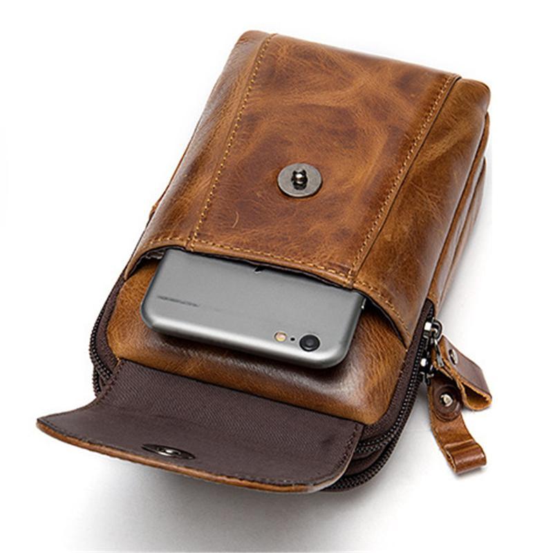 Retro Leather Crossbody Packs Waist Bag Shoulder Bags For Men