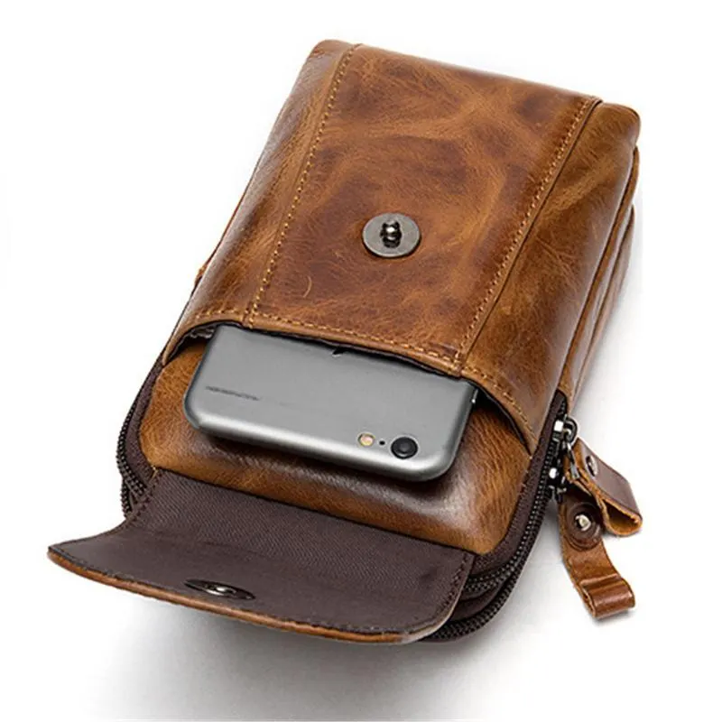Retro Leather Crossbody Packs Waist Bag Shoulder Bags For Men