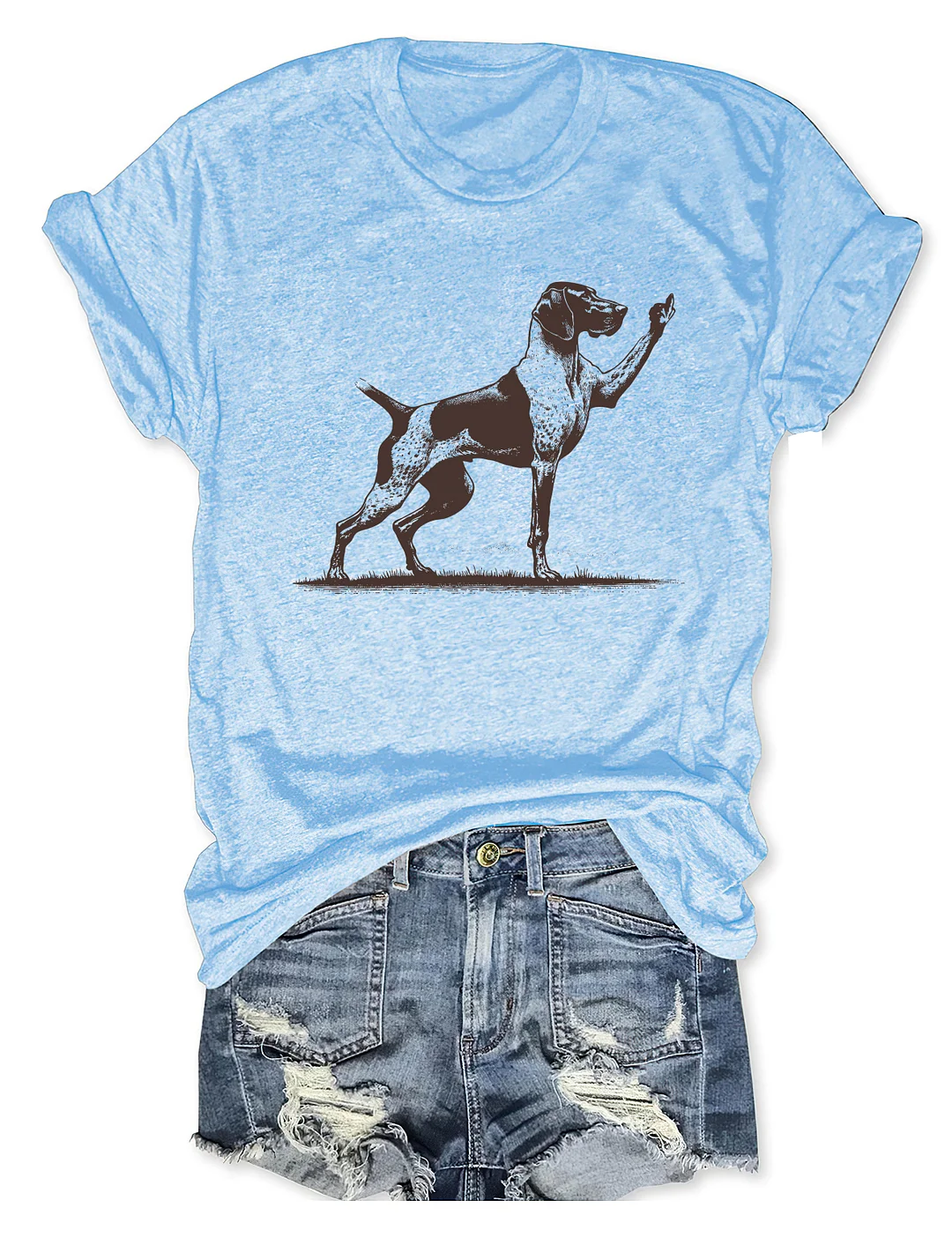 Rude Pointer Dog German Shorthair Dog T-shirt