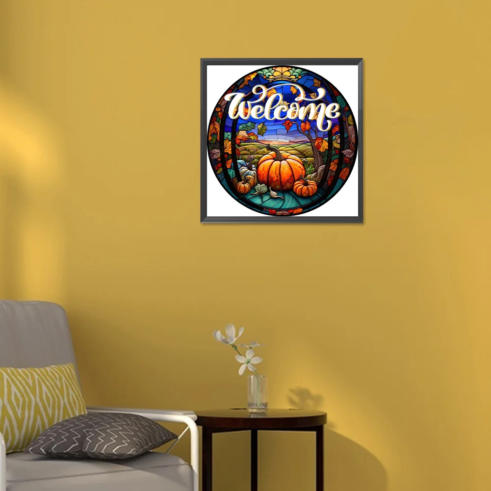 Diamond Painting - Full Round Drill - Fall Pumpkin(Canvas|30*30cm)