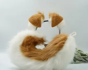 pornhint Pornhint Shepherd dog tail and ear set dog ear and tail set dog tail animal cosplay petplay puppy ear and tail set faux fur puppy tail plug bdsm