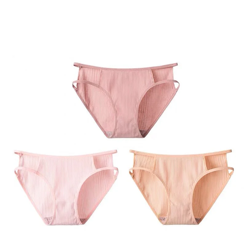 3PCS/Set Fashion Cotton Underwear Women's Panties Comfort Underpants Hollow Out Briefs For Woman Sexy Low-Rise Pantys Intimates