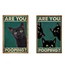 2pcs - Black Cat - Vintage Metal Signs(12*16Inch) - Cat
