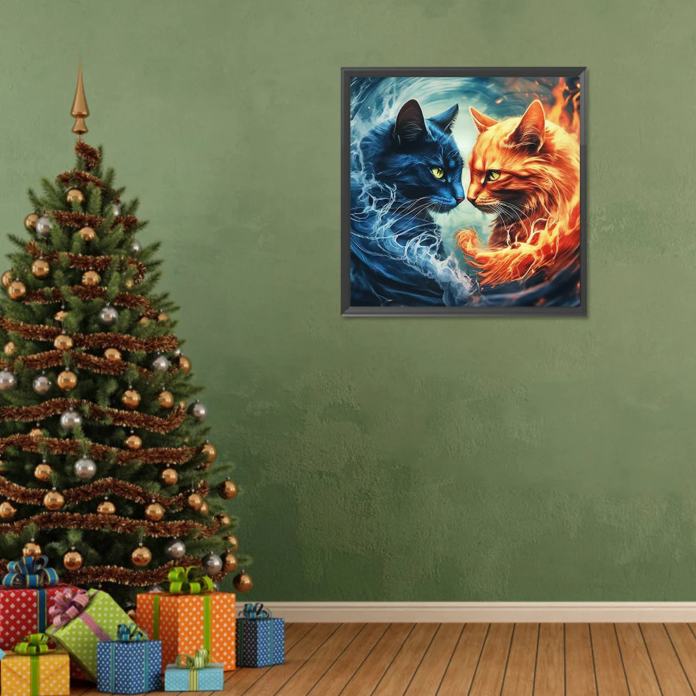 Diamond Painting - Full Round Drill - Cat(Canvas|30*30cm)