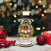 DIY Christmas Gnome Wooden Special Shaped Diamond Painting Candle Holder
