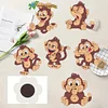 6Pcs Acryl lustiger Affe - 5d DIY Handwerk Aufkleber Magnet