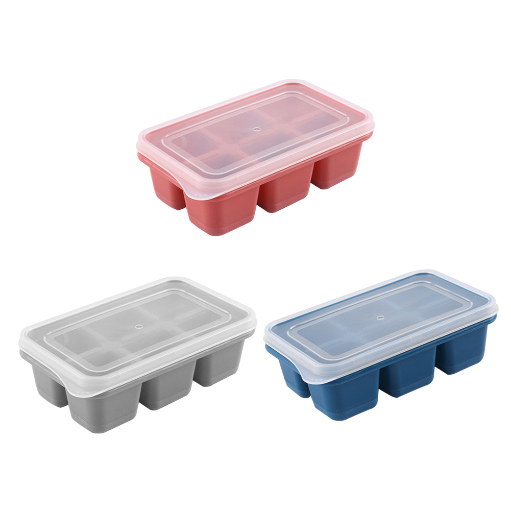 

Silicone Square Ice Cube Mold with Lid DIY Desert Ice Tray Mould Accessory, Grey, 501 Original