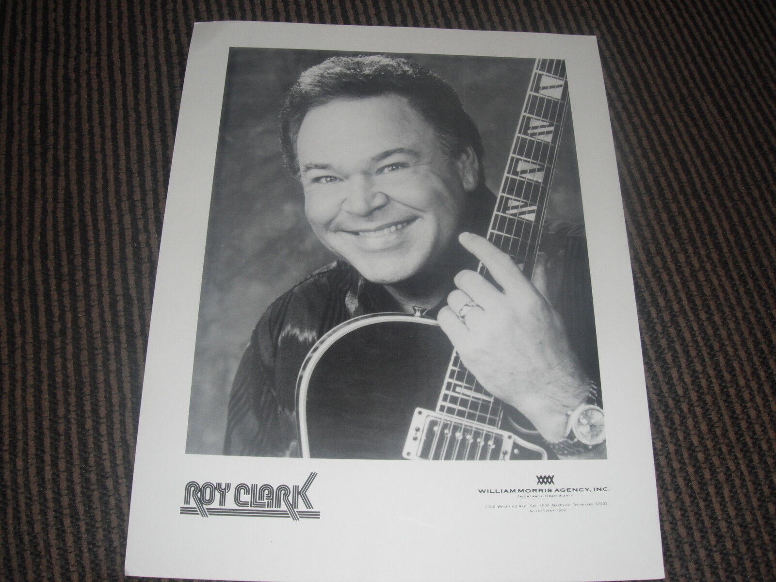 Roy Clark Country Music Headshot 8.5x11 B&W Publicity Photo Poster painting