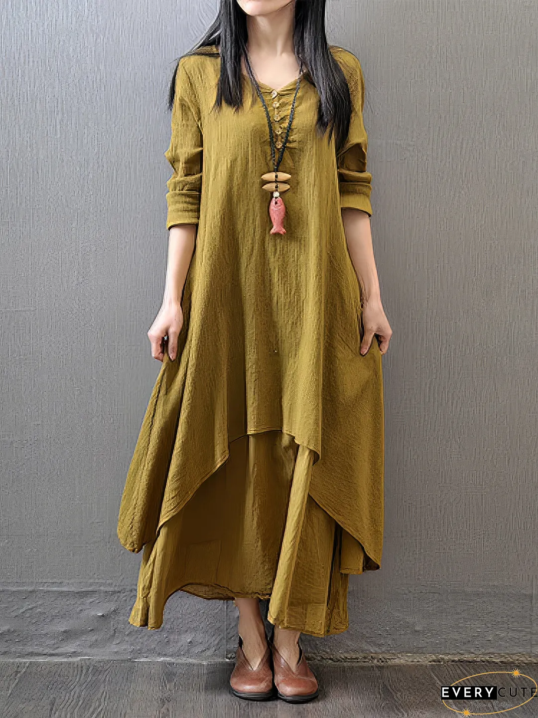 Layered Casual Maxi Dress