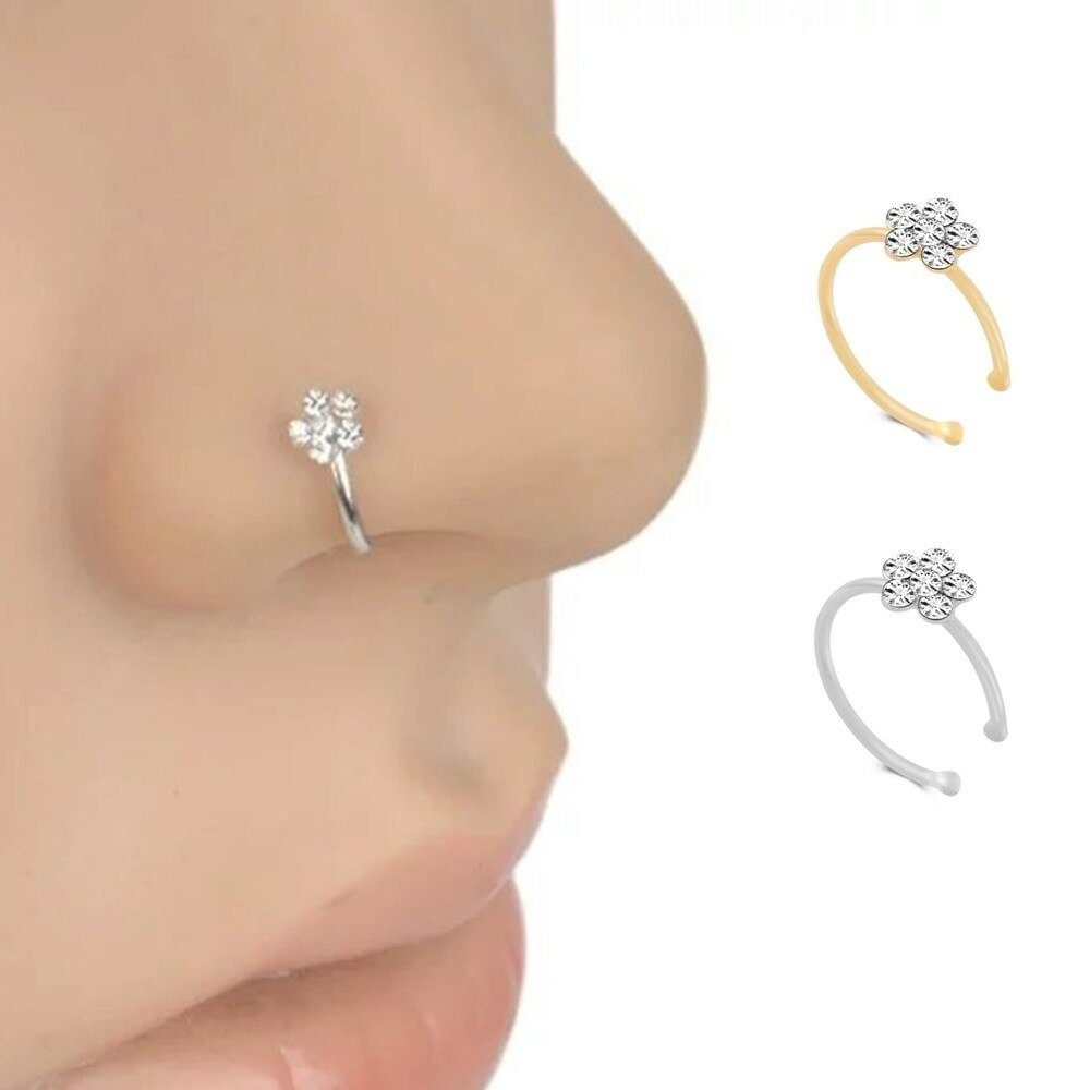 UsmallLifes King Fshion Women Clear Crystal Nose Ring US Mall Lifes