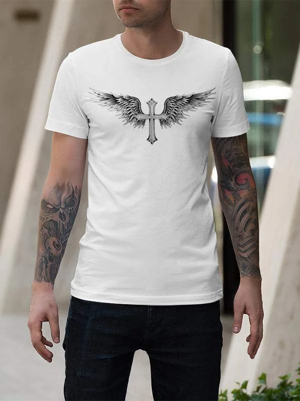 Cross Wings Crew Neck T-Shirt