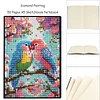 Liebe Papagei Kristall Notizblock Skizzenbuch - 5d DIY Handwerk Notizbuch