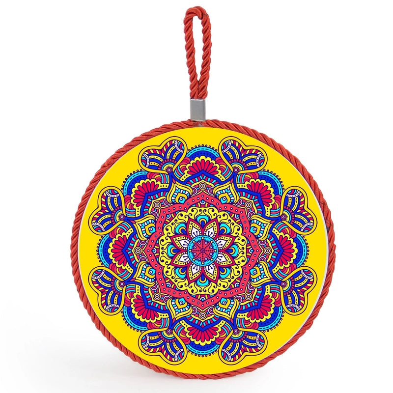 Factory Supply Thermal Transfer Printing 17cm Mandala Ceramic Heat Insulation Pot Mat Home Pot Mat European Style