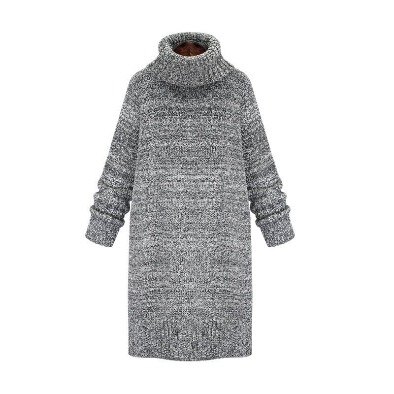 High Neck Thick Warm Sweater Fashion Women's Long Coat Bottoming Shirt | EGEMISS