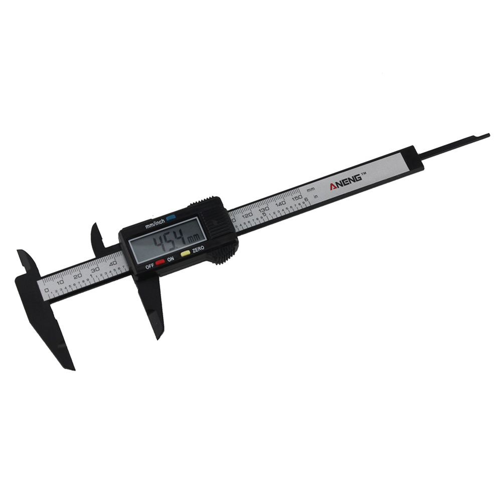 

150 Mm Carbon Fiber Composite 6 Inch Digital Caliper Vernier Black Color, 501 Original