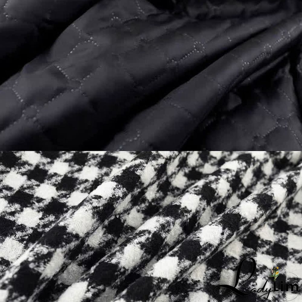 Chic Lattice Print Lapel Blazer T-Shirt High Waist Slim Denim Pants