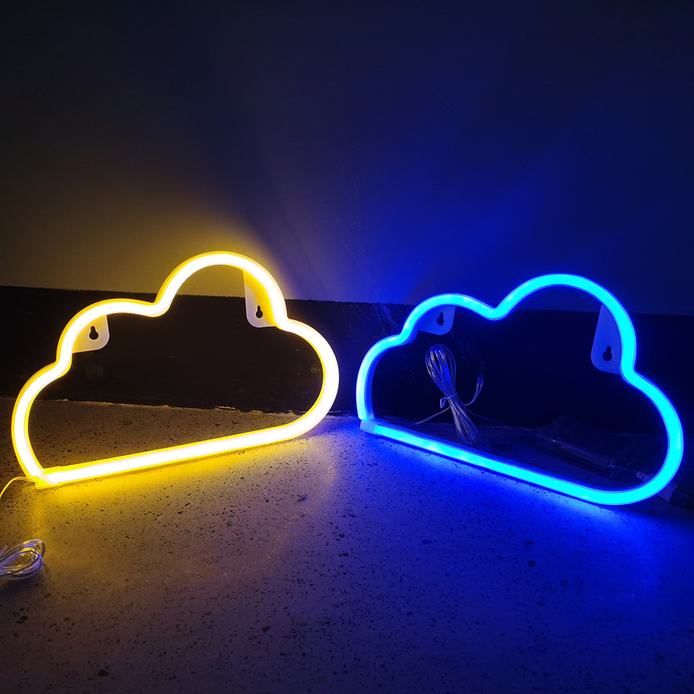 Cartoon Cloud Shaped Sign Neon Lights USB Battery Operated Art Hanging Lamp от Cesdeals WW