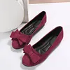 Gioiacombo&trade; Scarpe casual piatte con fiocco in pelle scamosciata da donna