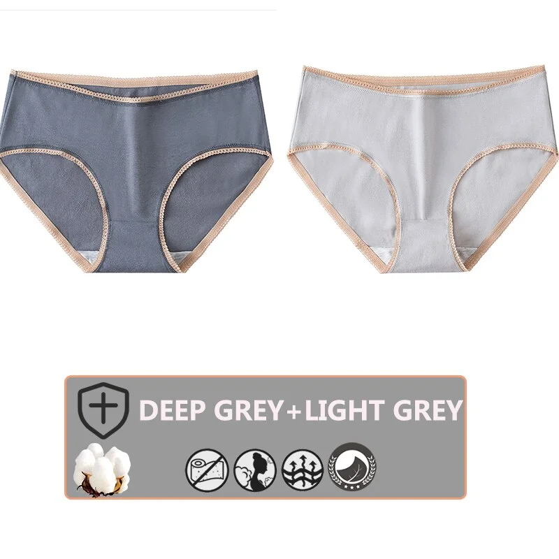 FINETOO 2PCS/Set Cotton Panties Women Sexy Underwear For Girl Lingerie Lady Cute 8 Solid Candy Colors Pantys Woman Female Briefs