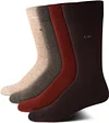 Calvin Klein Men's Dress Socks - Cotton Blend Crew Socks: Patterns and Solids (4 Pack)