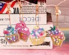 4pcs DIY Cupcake Full Drill Special Shaped Diamond Painting Keychains Gifts