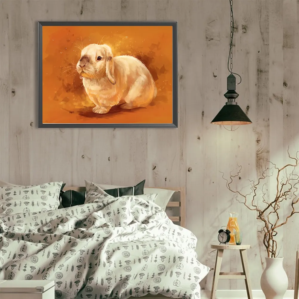 Full Round Diamond Painting 40*30cm - Rabbit
