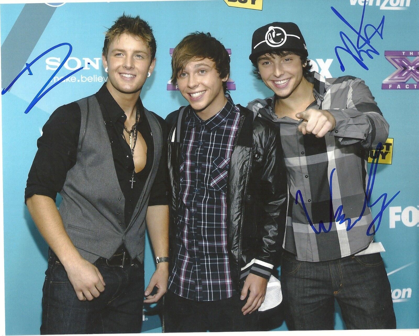 EMBLEM 3 'X-FACTOR' WESLEY, KEATON & DREW SIGNED 8X10 PICTURE *COA *PROOF 5