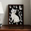 Wei&szlig;e Katze DIY, Perlengem&auml;lde, Kunstsets, Perlengem&auml;lde, Bildkunst, Basteln 30x40 cm f&uuml;r Erwachsene, Anf&auml;nger, Wanddekoration ohne Rahmen