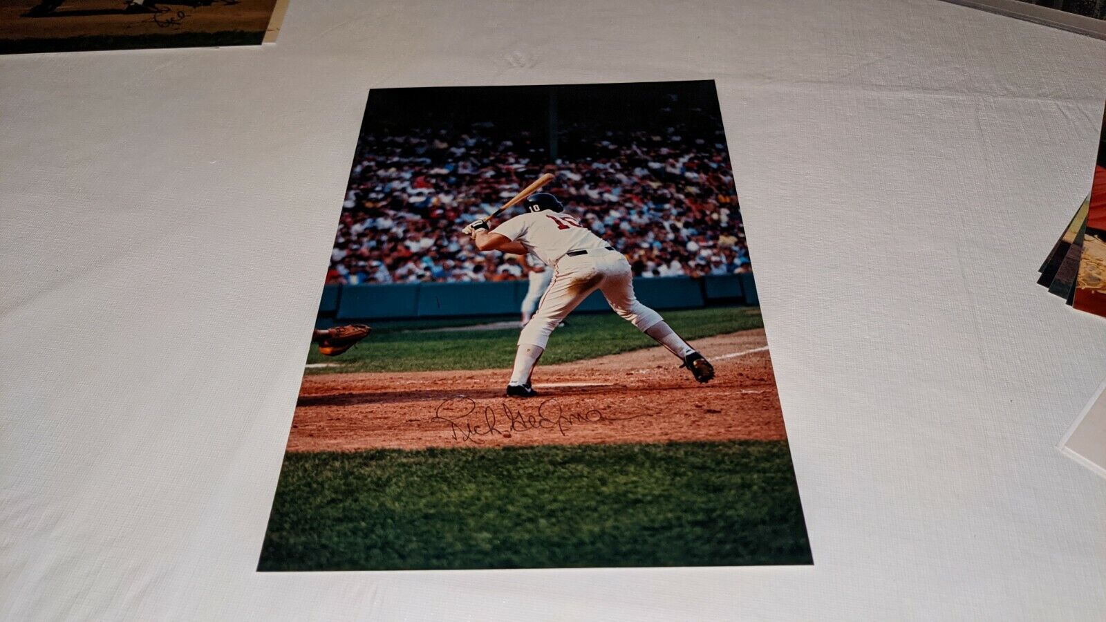 Rich Gedman Boston Red Sox Signed 8x12 Personal Photo Poster painting W/Our COA READ