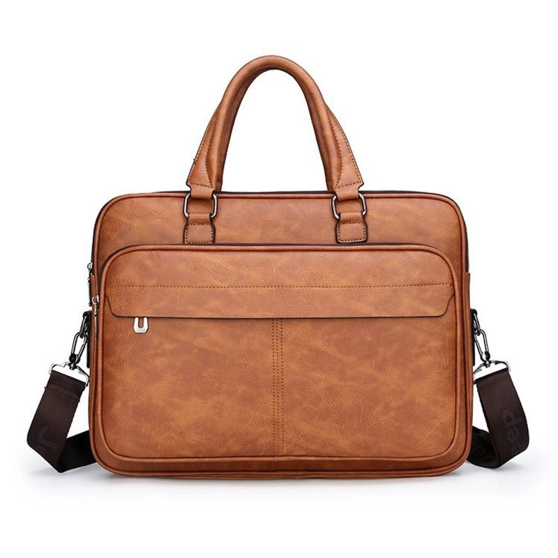 High Quality Men’s Handbag Business Office Leisure Crossbody Shoulder Bag Leather Bag Large Capacity Fashion Briefcase