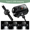 LED Wristwatch Flashlight Rechargeable Torch Light Watch for Outdoor Running