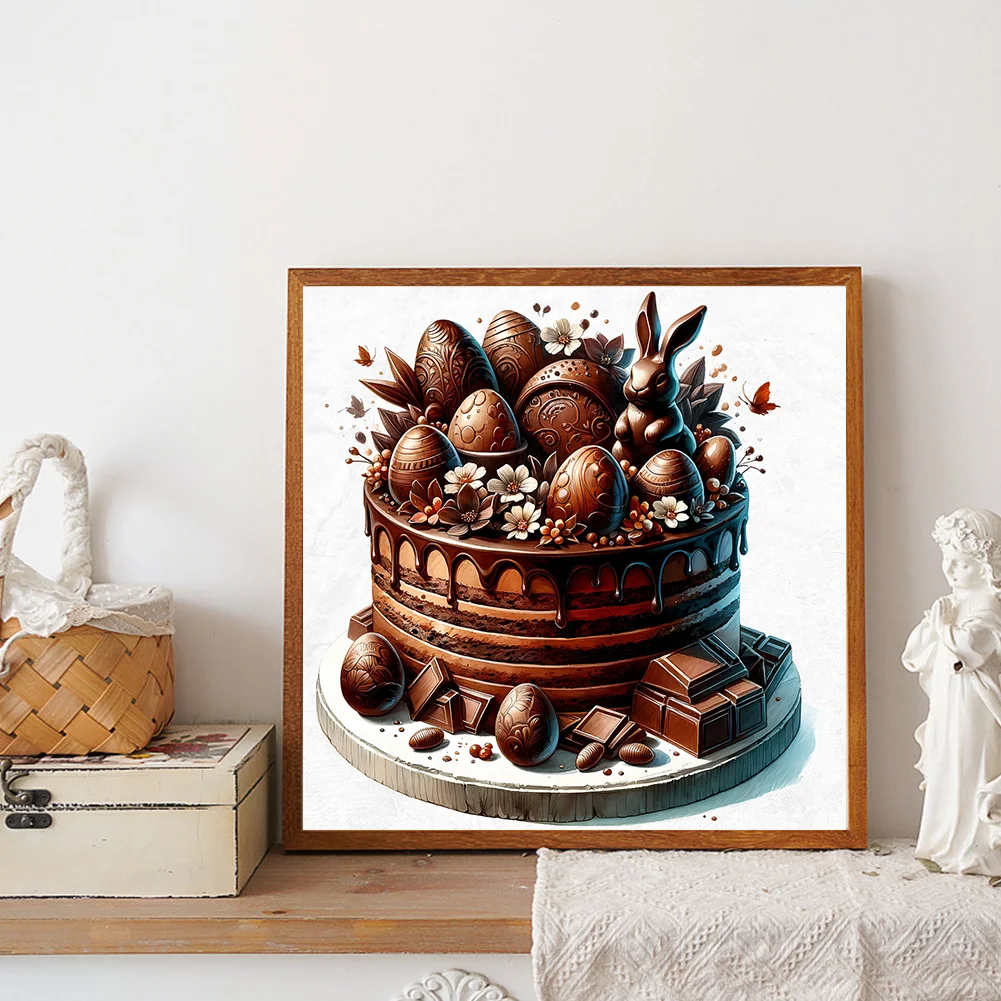 Full Round Diamond Painting 30*30cm - Easter Chocolate Cake