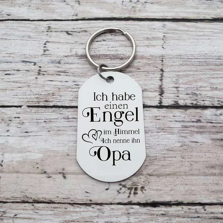 Kettenmachen Personalisierbares Foto Trauer Schlüsselanhänger-Ich habe  einen Engel im Himmel. Ich nenne ihn Opa-Andenken Schlüsselanhänger 14.99