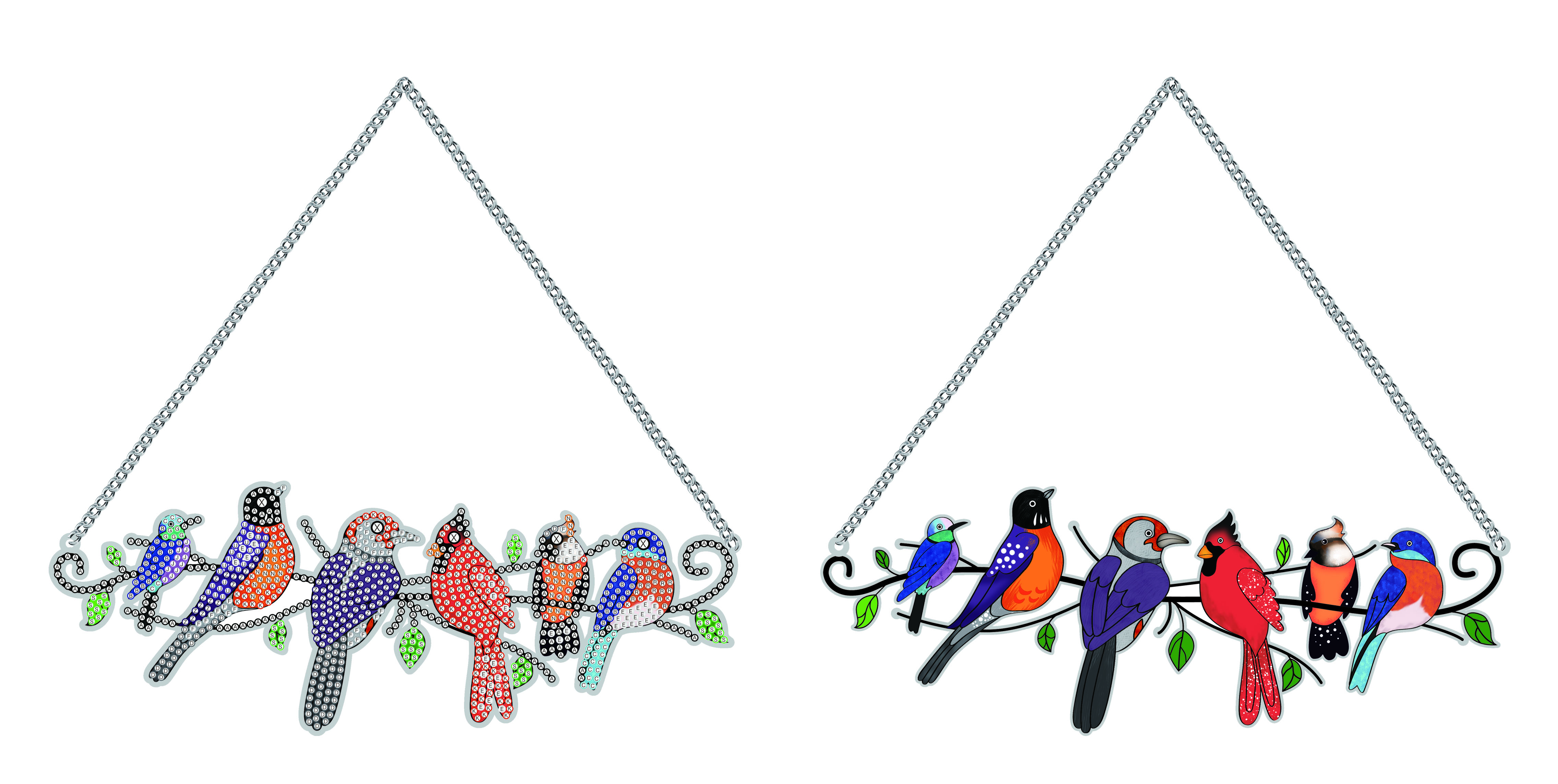 

Six Bird Acrylic - 5D DIY Craft Pendant, 501 Original
