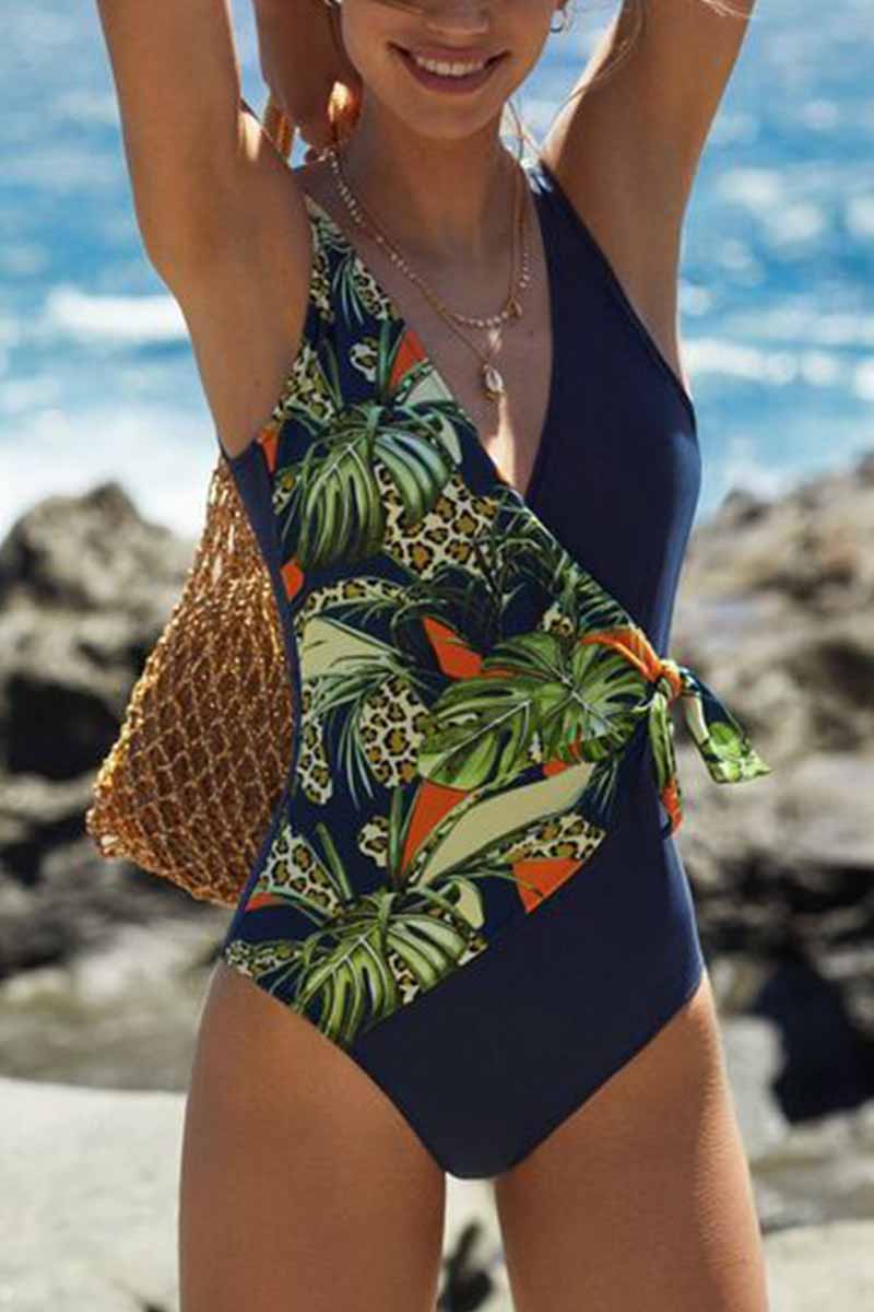 New Leaf Print One Piece Swim main image 0