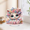 Diamond Painting Acrylic Kitten Tabletop Decorations for Adults