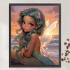 >SALE<Full Embroidery Cotton Thread 11CT Printed Flower Fairy Girl Cross Stitch50x60cm