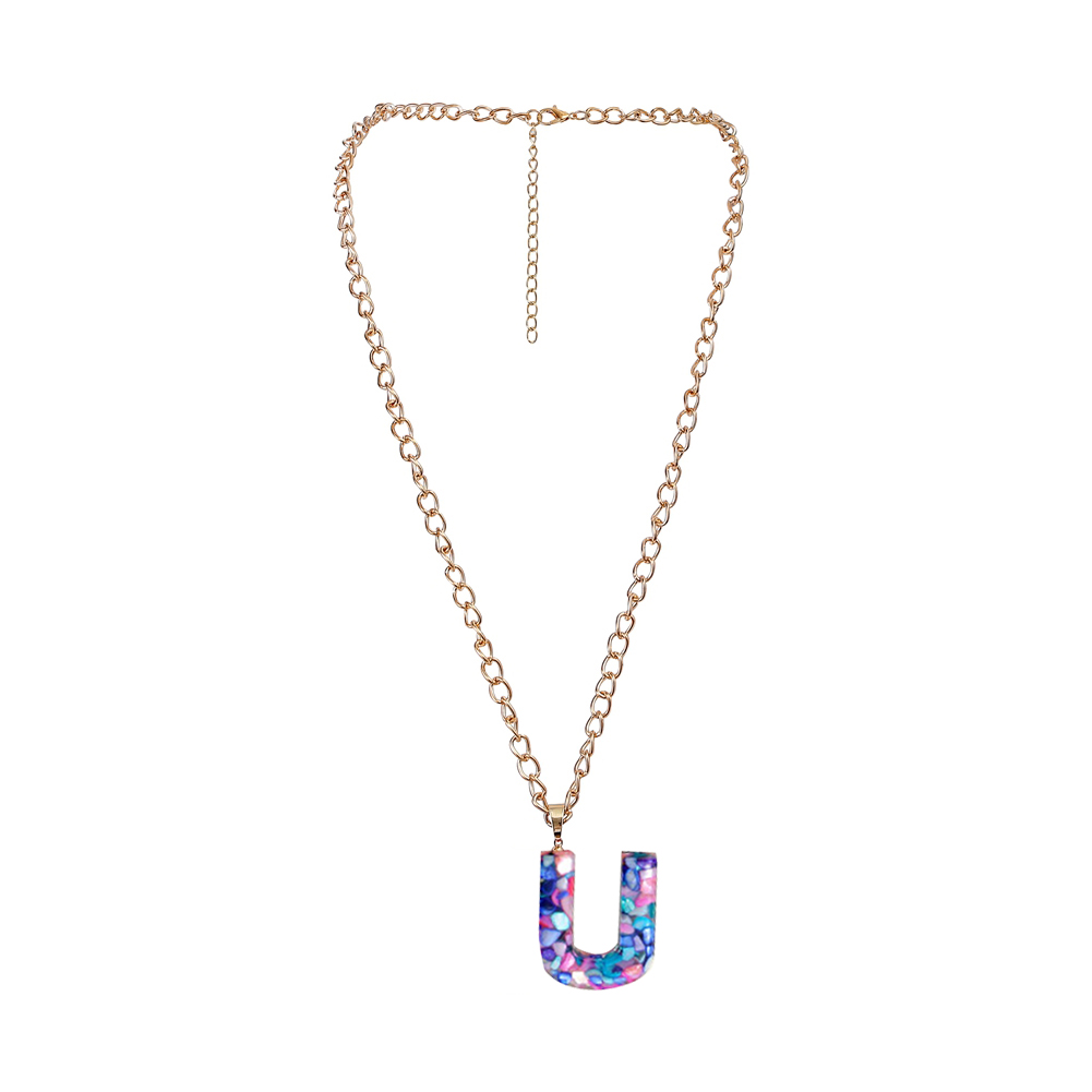 

26 Letter Charm Necklace A-Z Alphabet Pendant Hip Hop Sweater Chain Jewelry, 501 Original