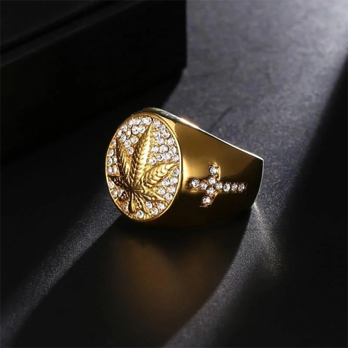 HIP Hop Iced Out Bling Color Stainless Steel Ring