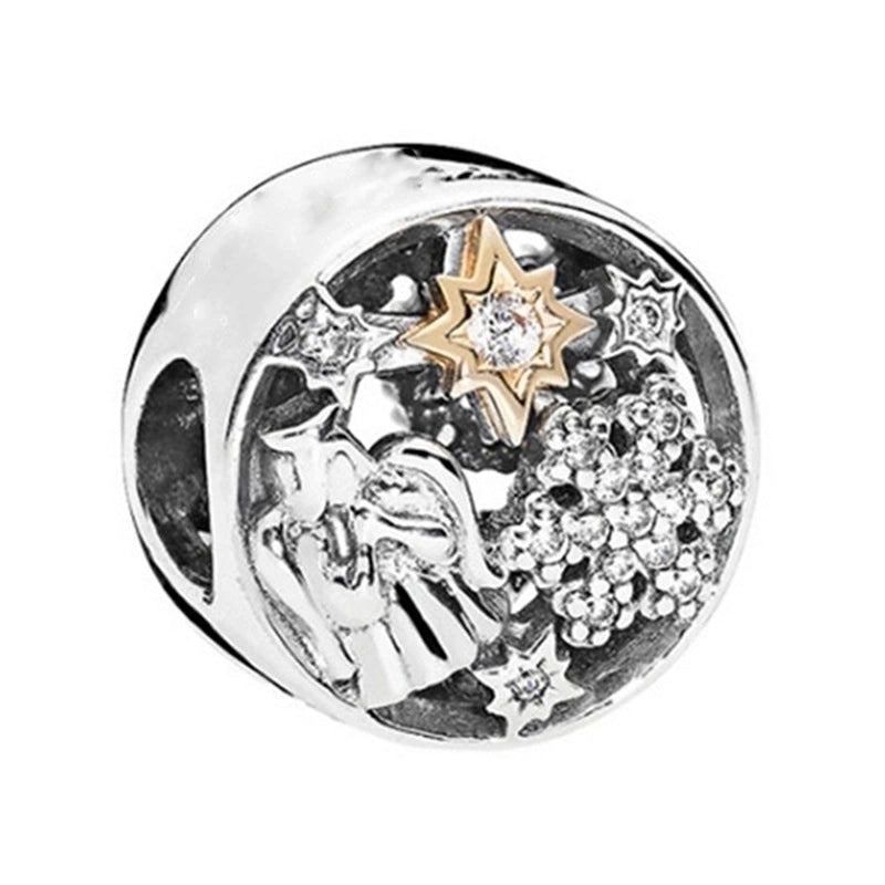 1 PC/Package Metal Rhinestones Plating Inlay Polished Pendant Beads