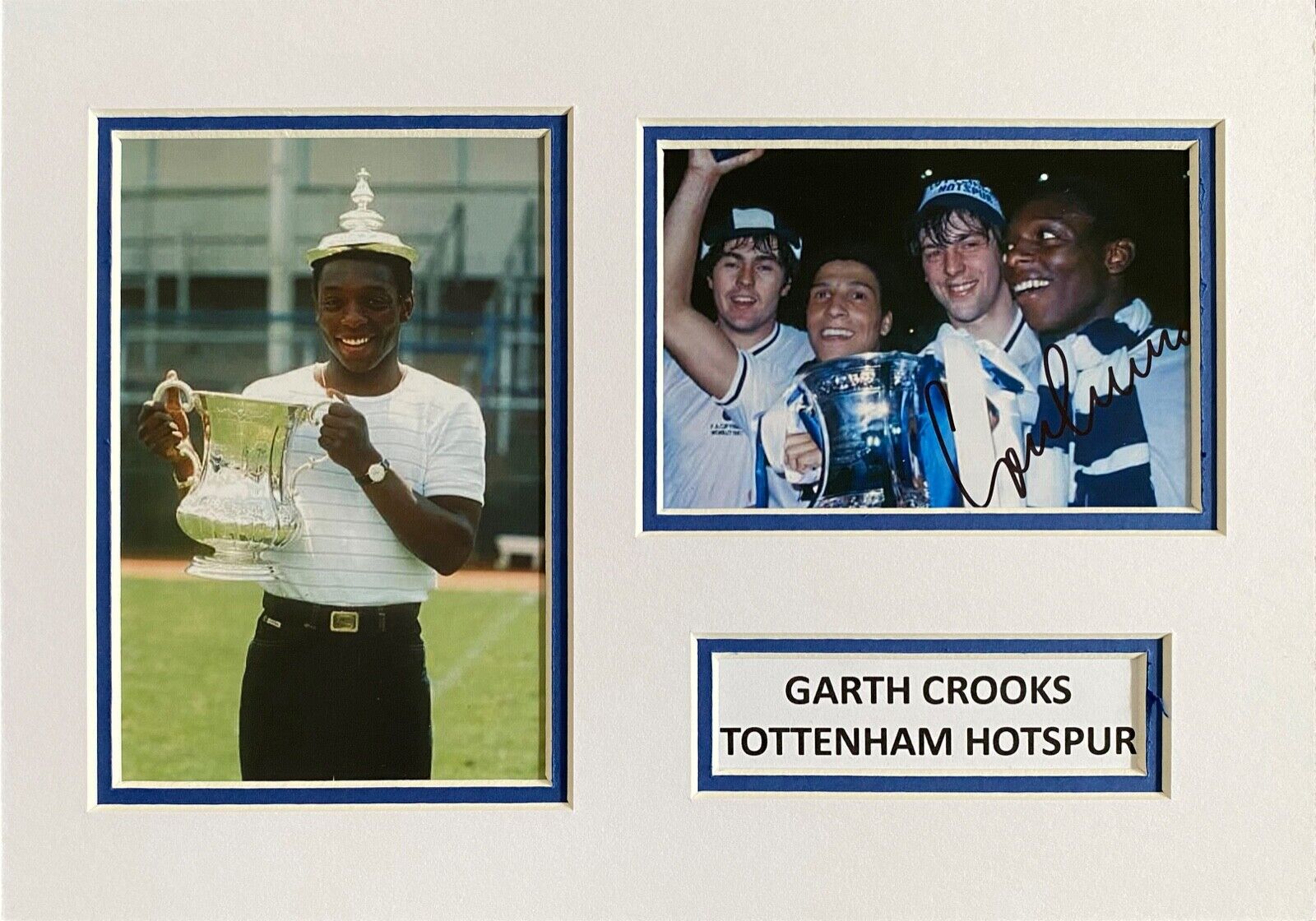 GARTH CROOKS HAND SIGNED A4 MOUNTED Photo Poster painting DISPLAY TOTTENHAM HOTSPUR AUTOGRAPH 1