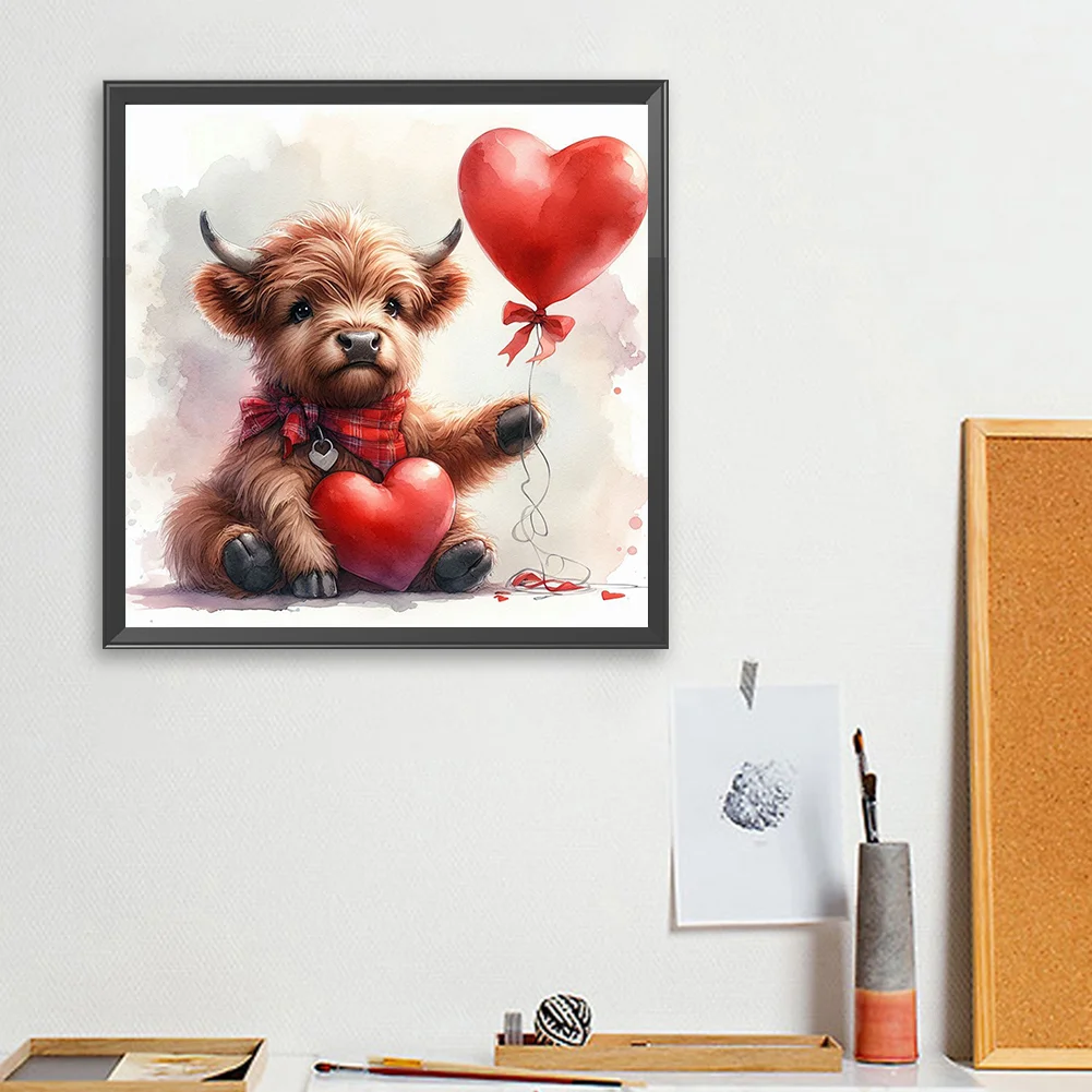 Diamond Painting - Full Square Drill - Valentine's Day Yak(Canvas|35*35cm)