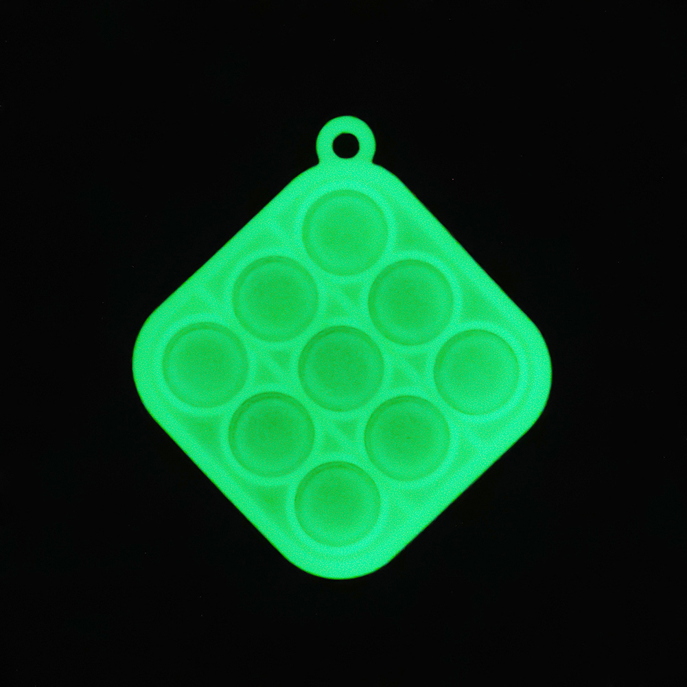 

Silicone Push Bubble Keychain Night Glow Fidget Toys Autism Stress Reliever, 501 Original