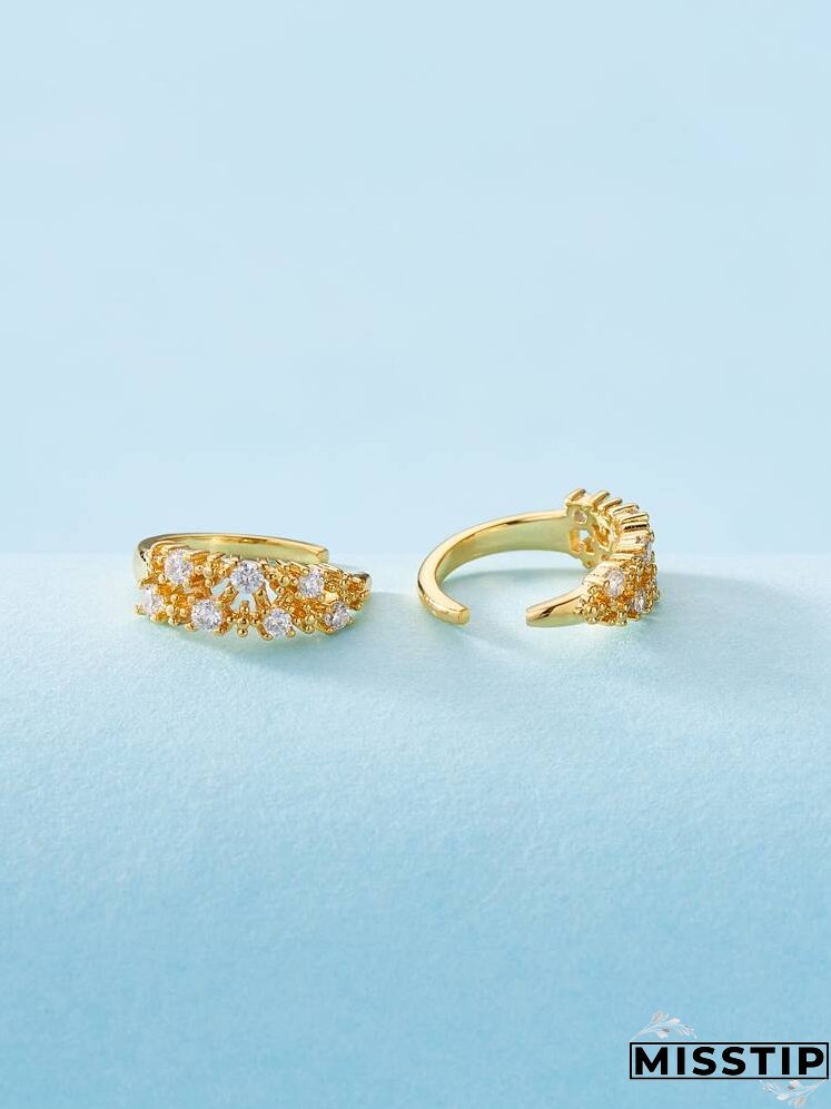 Rhinestone Decor Ear Cuff