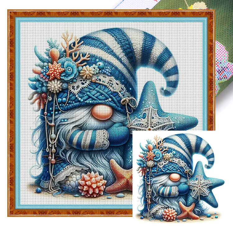 Starfish Goblin (30*30cm) 18CT Stamped Cross Stitch gbfke